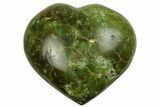Polished Green Pistachio Opal Heart - Madagascar #249551-1
